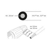 Connector compatible MC4 negative male Push-In 4-6 mm² Weidmüller PV-STICK-VPE10 
